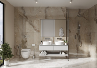 Керамогранит Cersanit Lina полированный бежевый арт. A17436 (60x120) ректификат